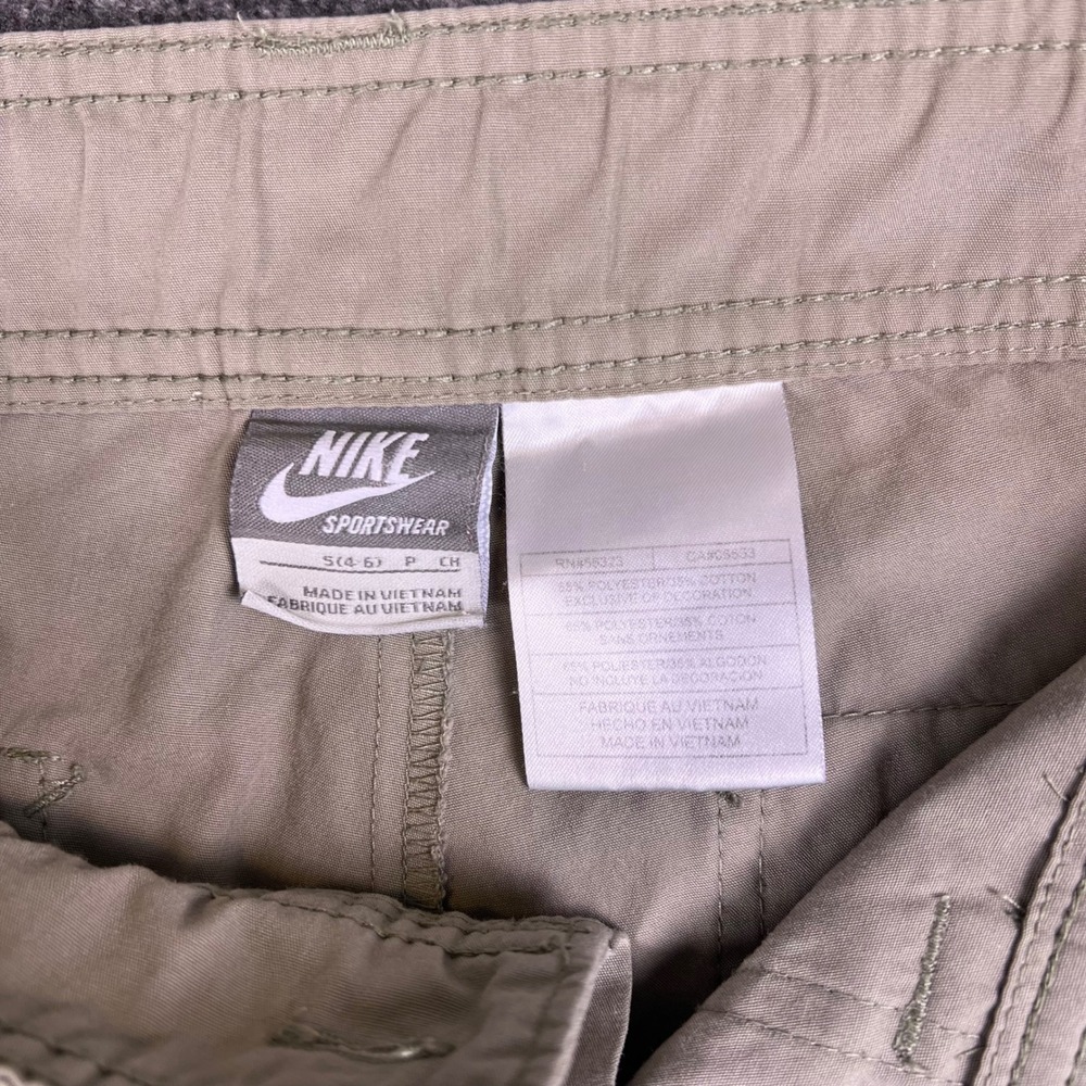 Nike Sportswear Womens Small Beige Khaki‎ Drawstring Golf Casual Chino Shorts - Picture 4 of 9